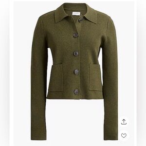 J. Crew Olive polo cardigan